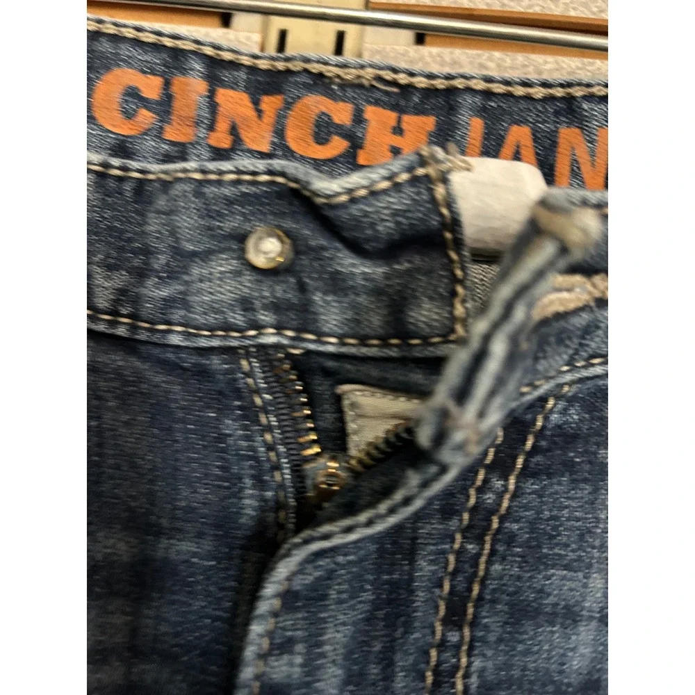 Cinch Ian Mens Slim Straight Leg Jeans Medium Wash Blue Denim 28x36 Western